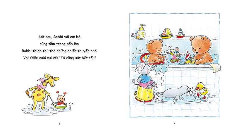 gấu bobbi và em bé