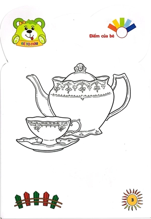 gấu con khéo tay - bé tô màu: đồ dùng gia đình