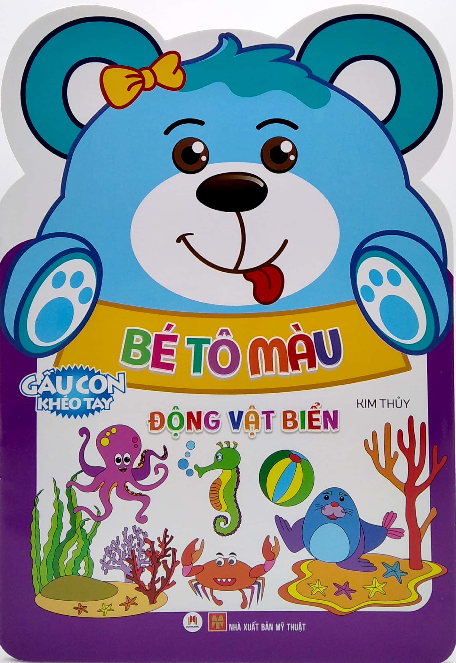 gấu con khéo tay - bé tô màu: động vật biển