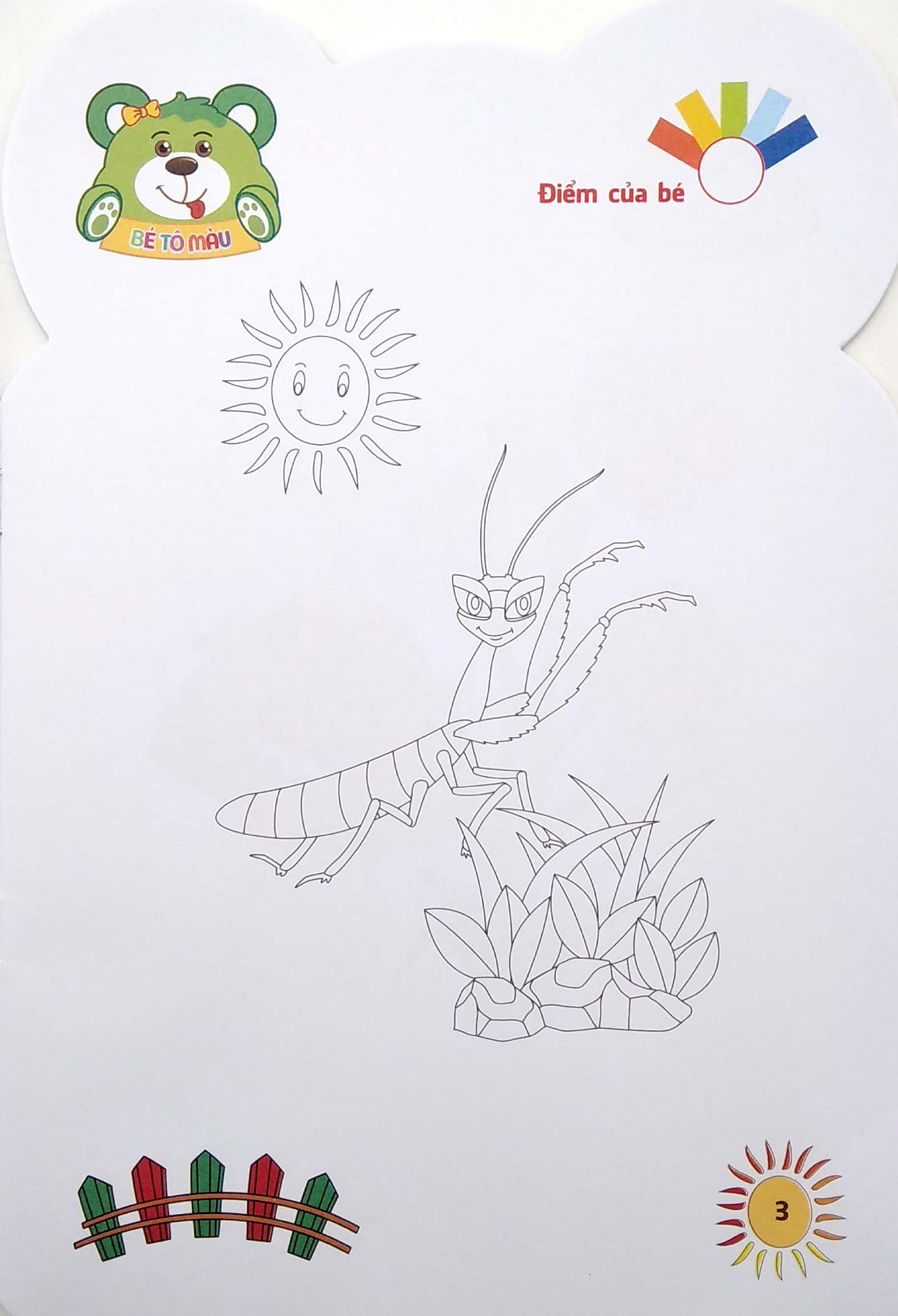 gấu con khéo tay - bé tô màu: thế giới côn trùng