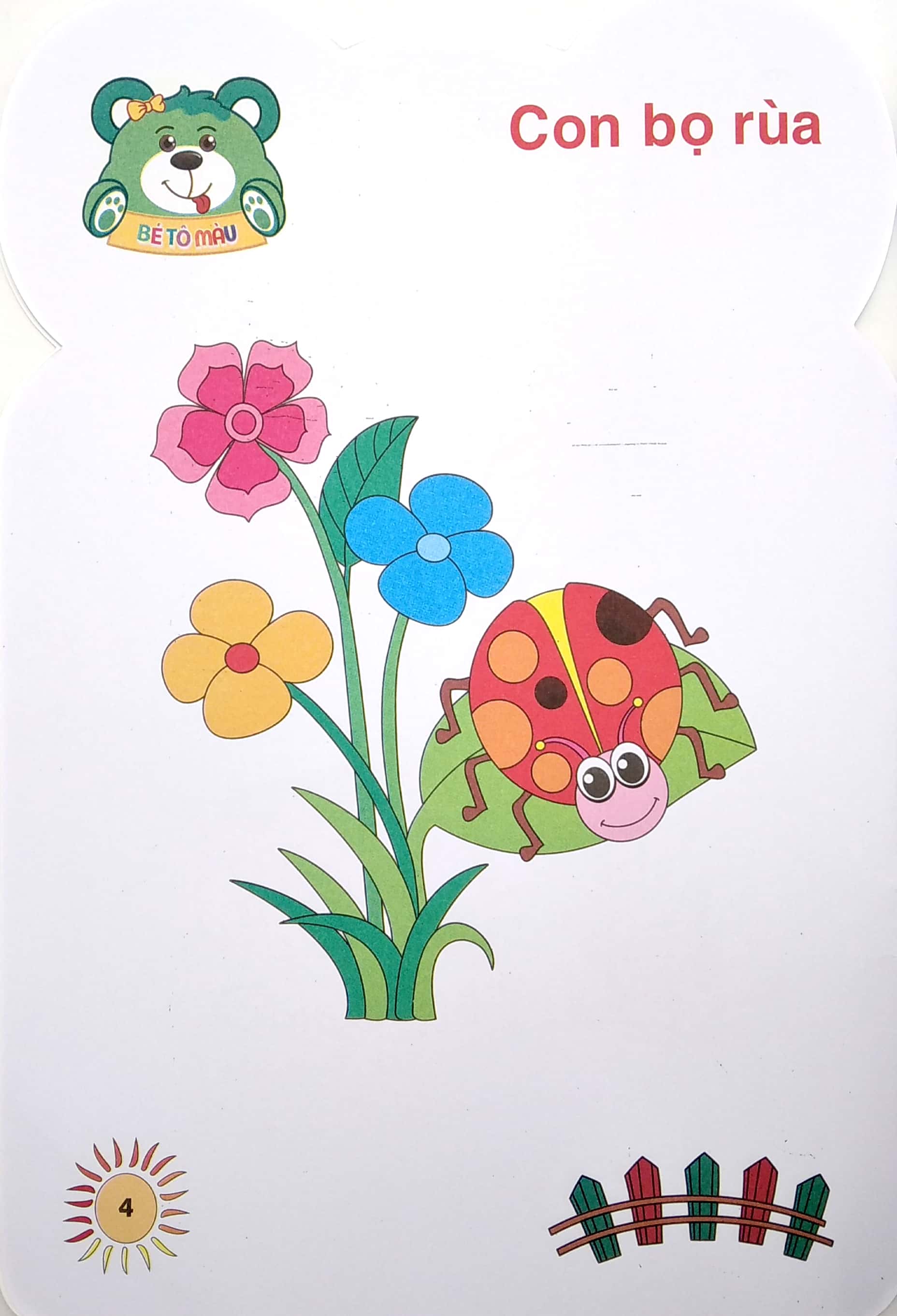 gấu con khéo tay - bé tô màu: thế giới côn trùng