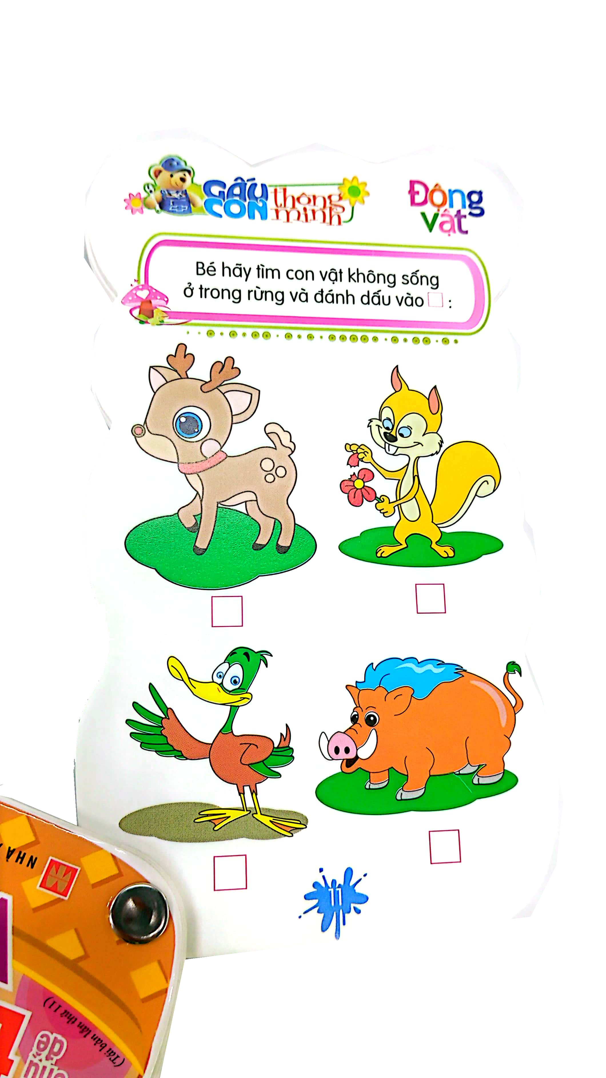 gấu con thông minh - dành cho trẻ mầm non - động vật (tái bản 2023)