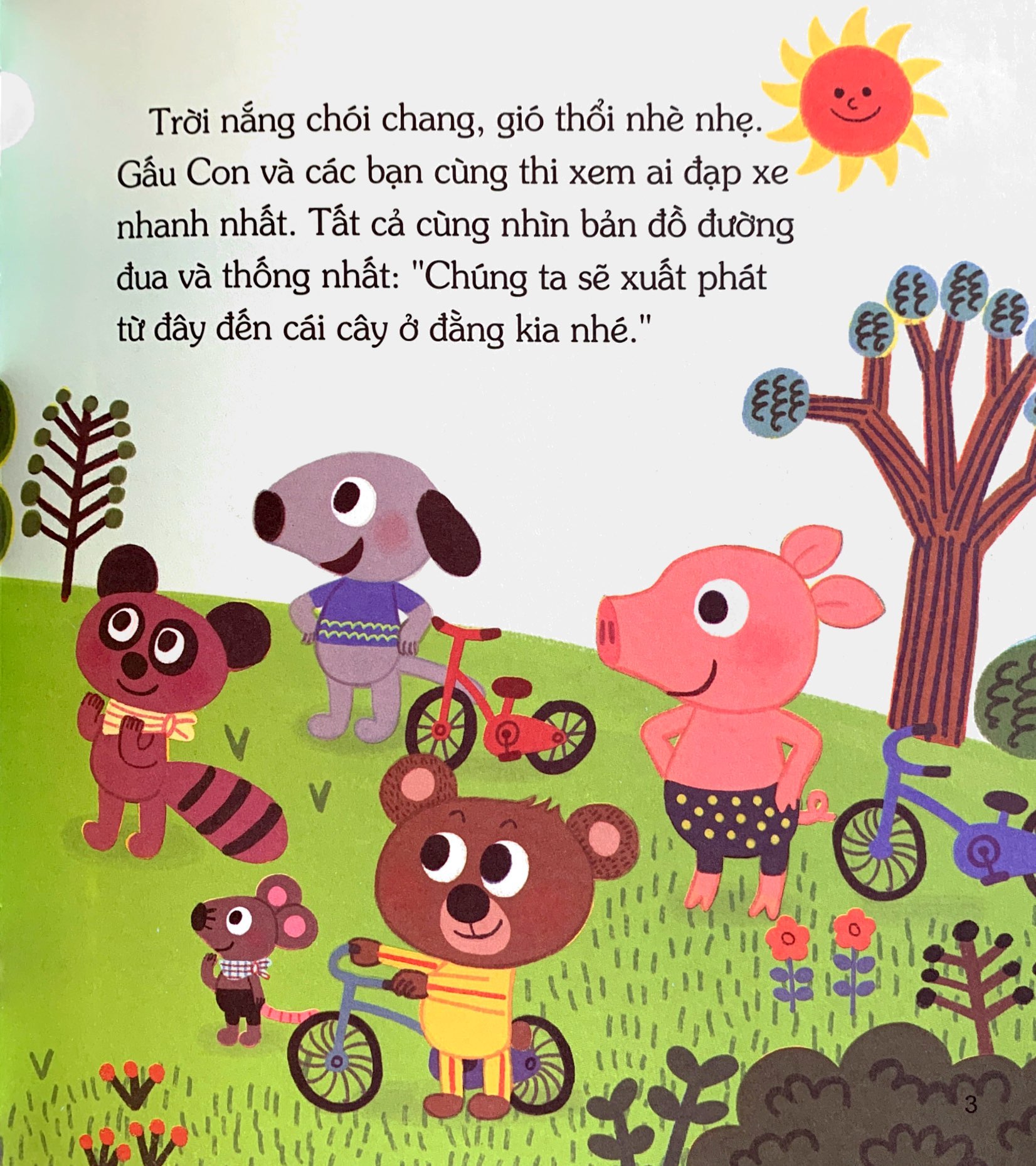 gấu con tinh nghịch - cạnh tranh và đoàn kết: mình sẽ về đích đầu tiên!