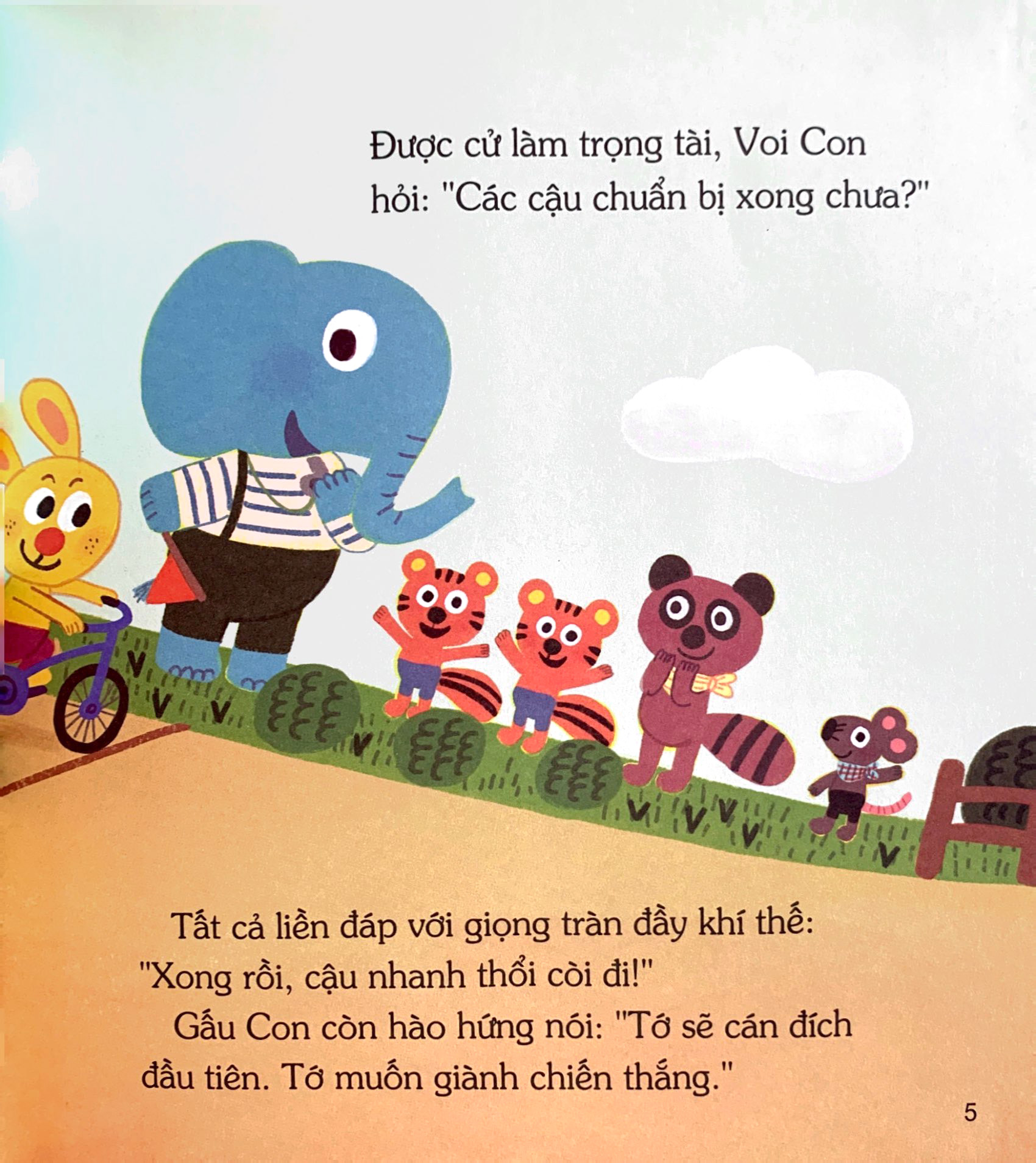 gấu con tinh nghịch - cạnh tranh và đoàn kết: mình sẽ về đích đầu tiên!