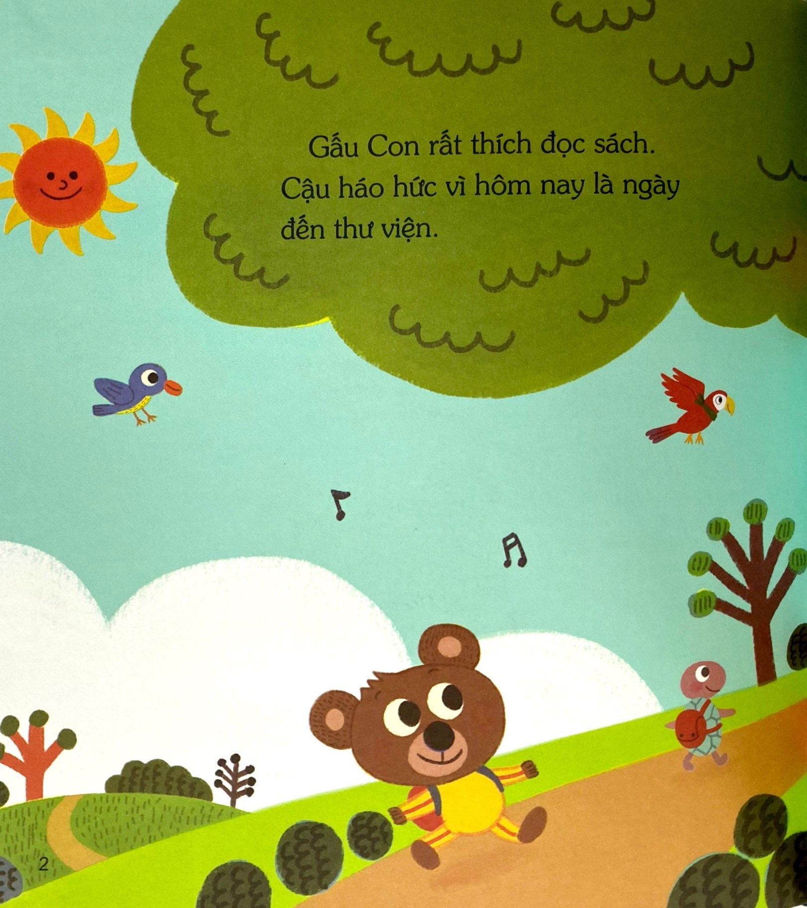 gấu con tinh nghịch - sách tranh giáo dục nhân cách - khả năng điều chỉnh bản thân - gấu con đi thư viện