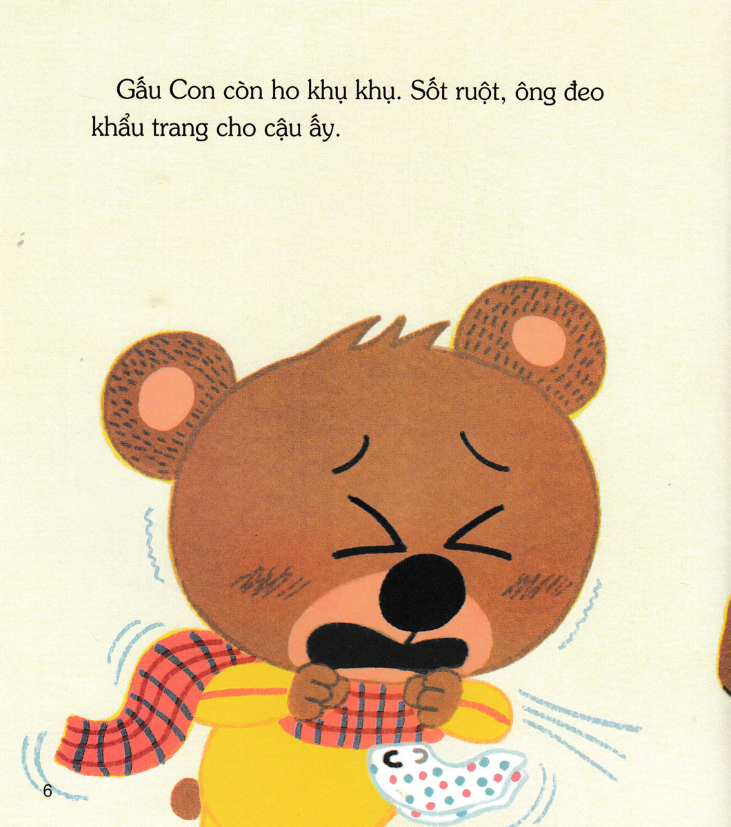 gấu con tinh nghịch - sự đồng cảm - gấu con bị cảm (tái bản 2024)