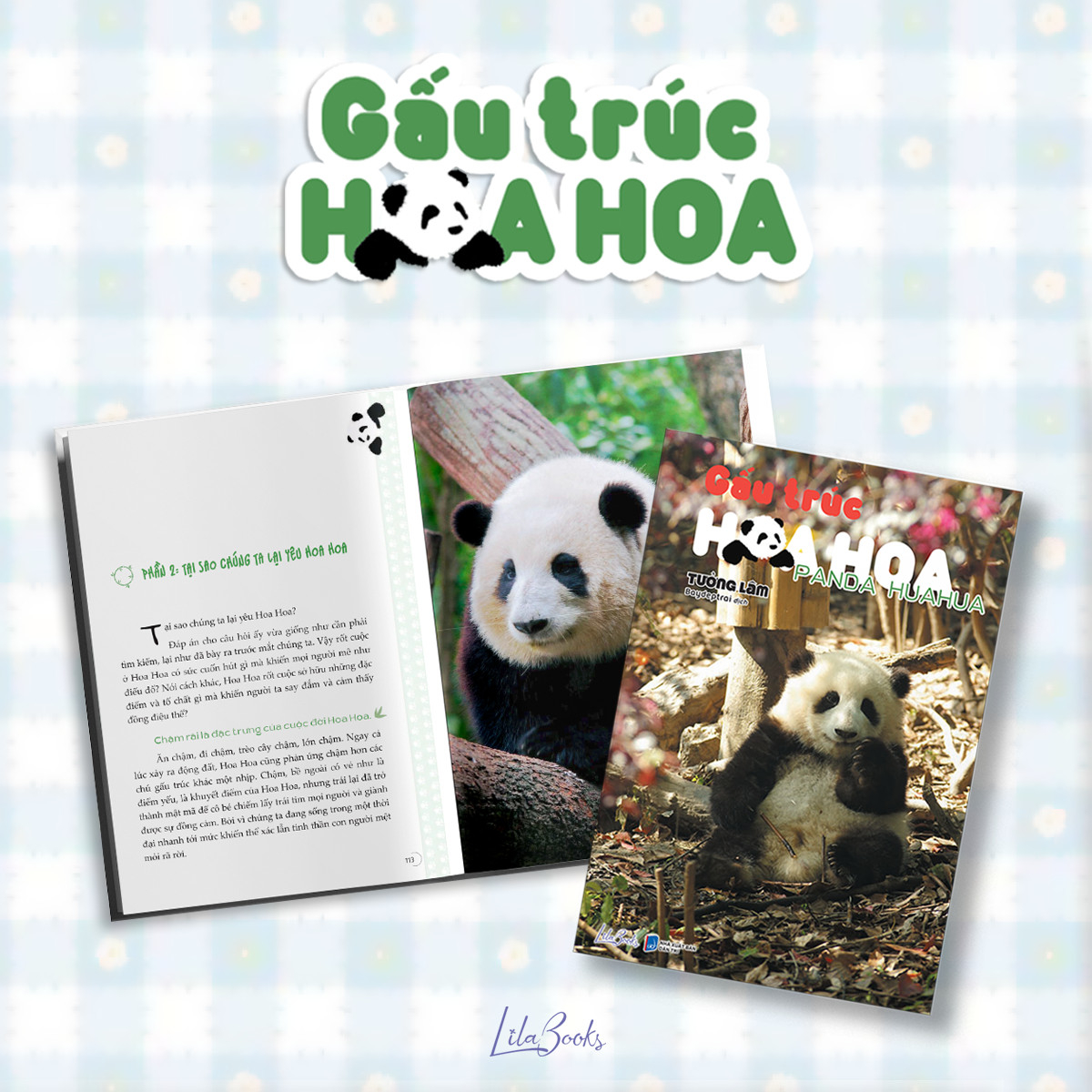gấu trúc hoa hoa - tặng kèm 2 bookmark hai mặt + 4 postcard hai mặt kèm chân đế + 1 card bo góc ánh trai lấp lánh ngẫu nhiên 1 trong 4 mẫu