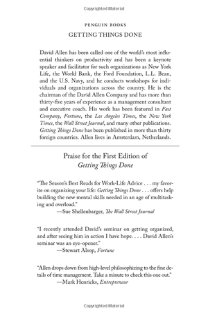 getting things done : the art of stress-free productivity