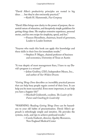 getting things done : the art of stress-free productivity