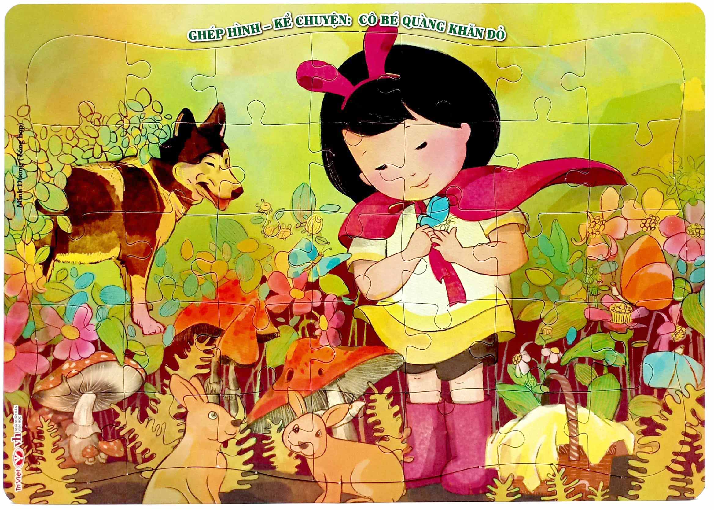 ghép hình - kể chuyện: cô bé quàng khăn đỏ