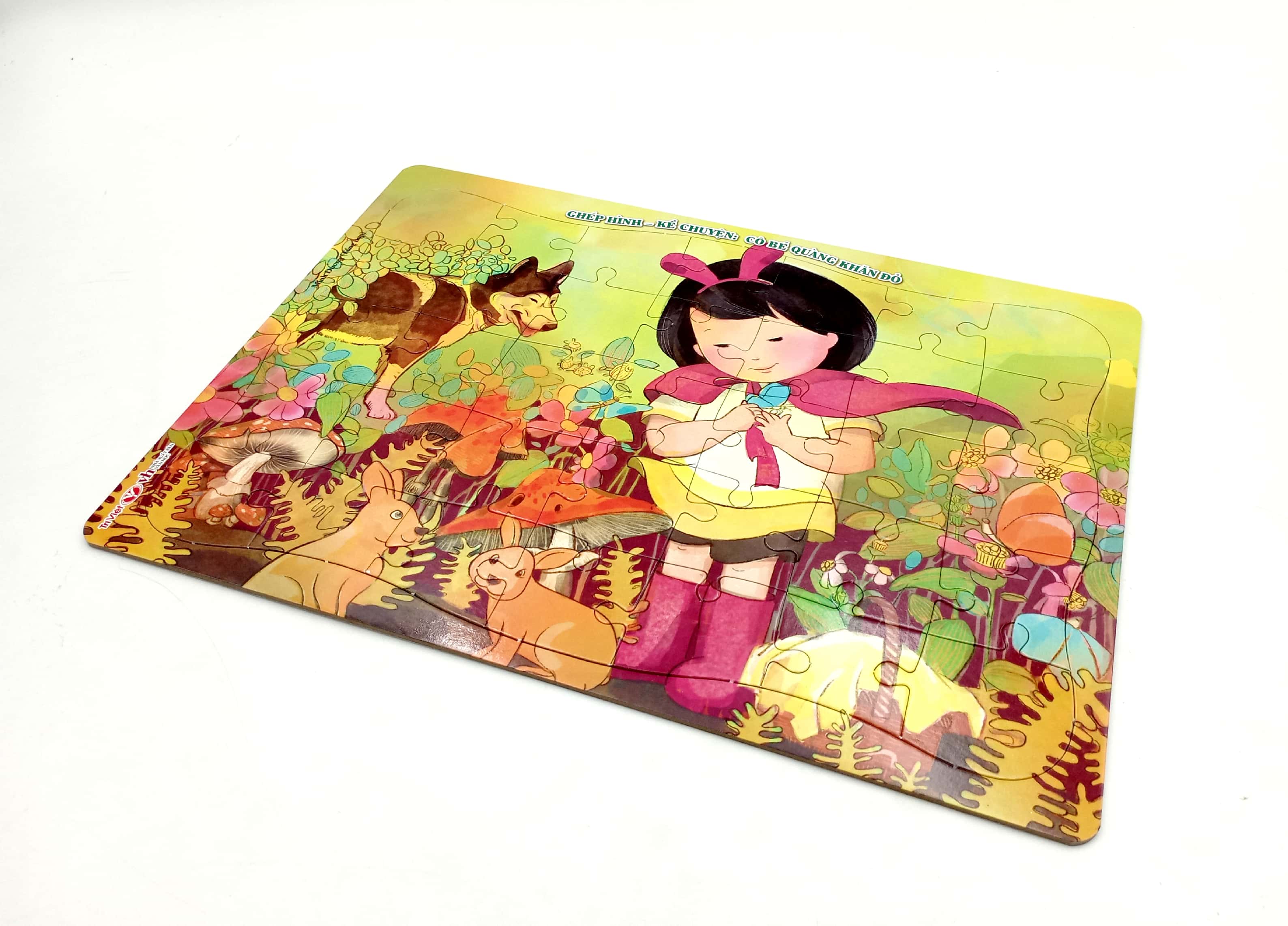 ghép hình - kể chuyện: cô bé quàng khăn đỏ