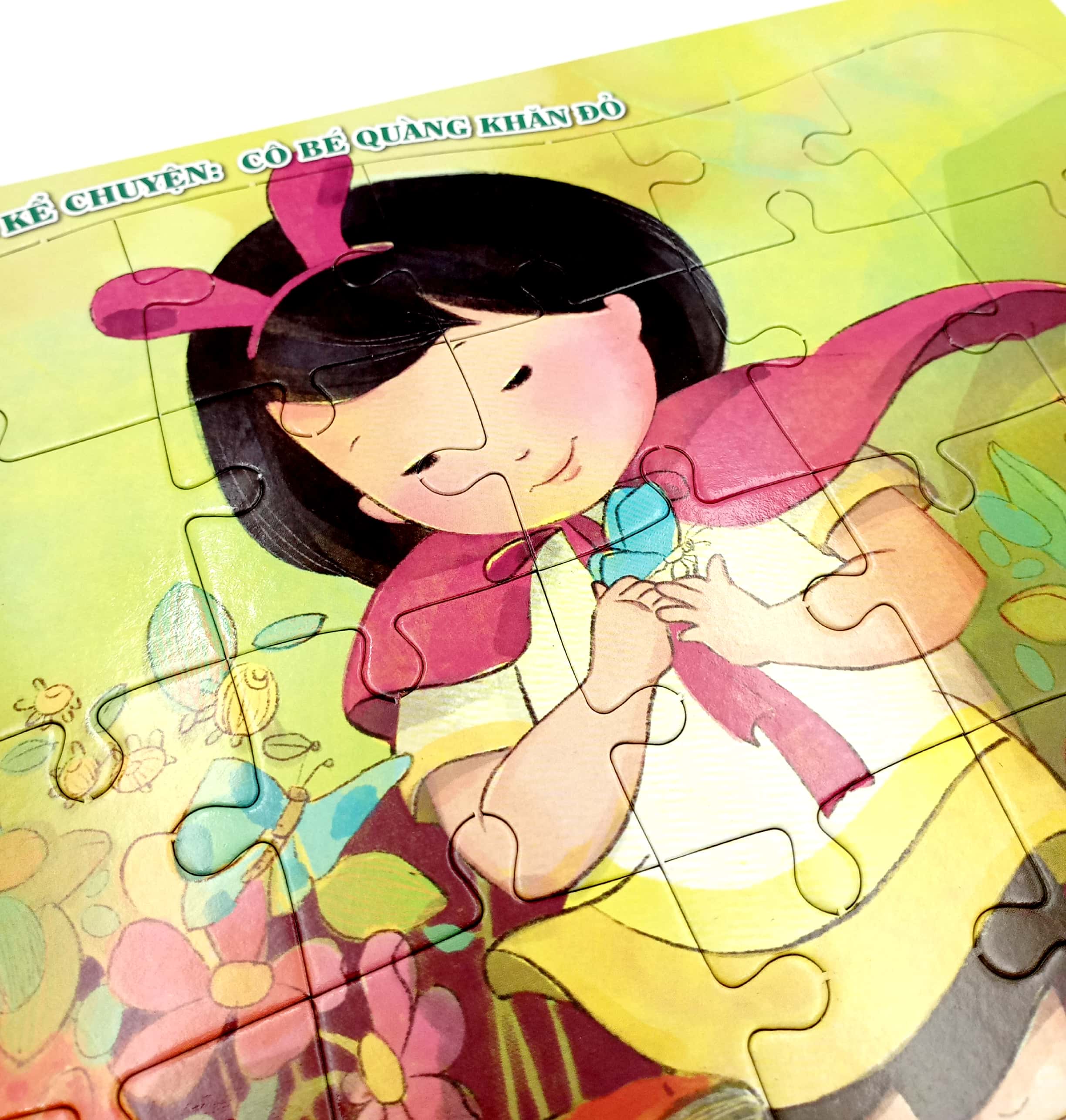 ghép hình - kể chuyện: cô bé quàng khăn đỏ