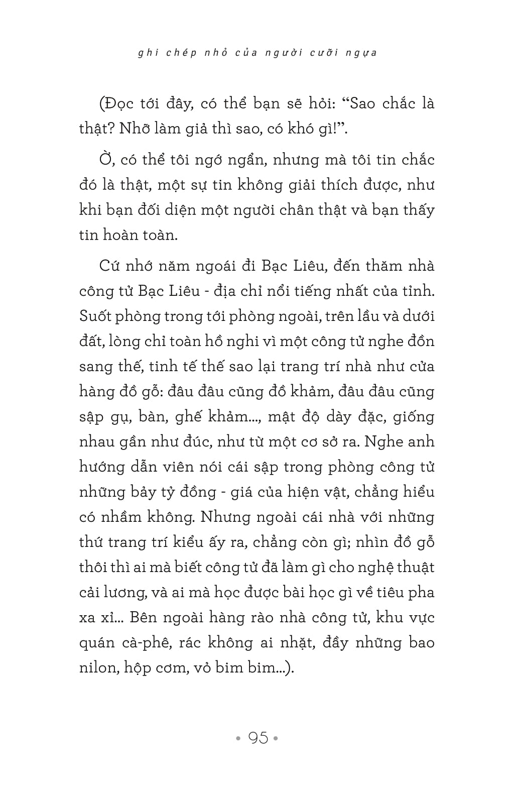 ghi chép nhỏ của người cưỡi ngựa (tái bản 2025)