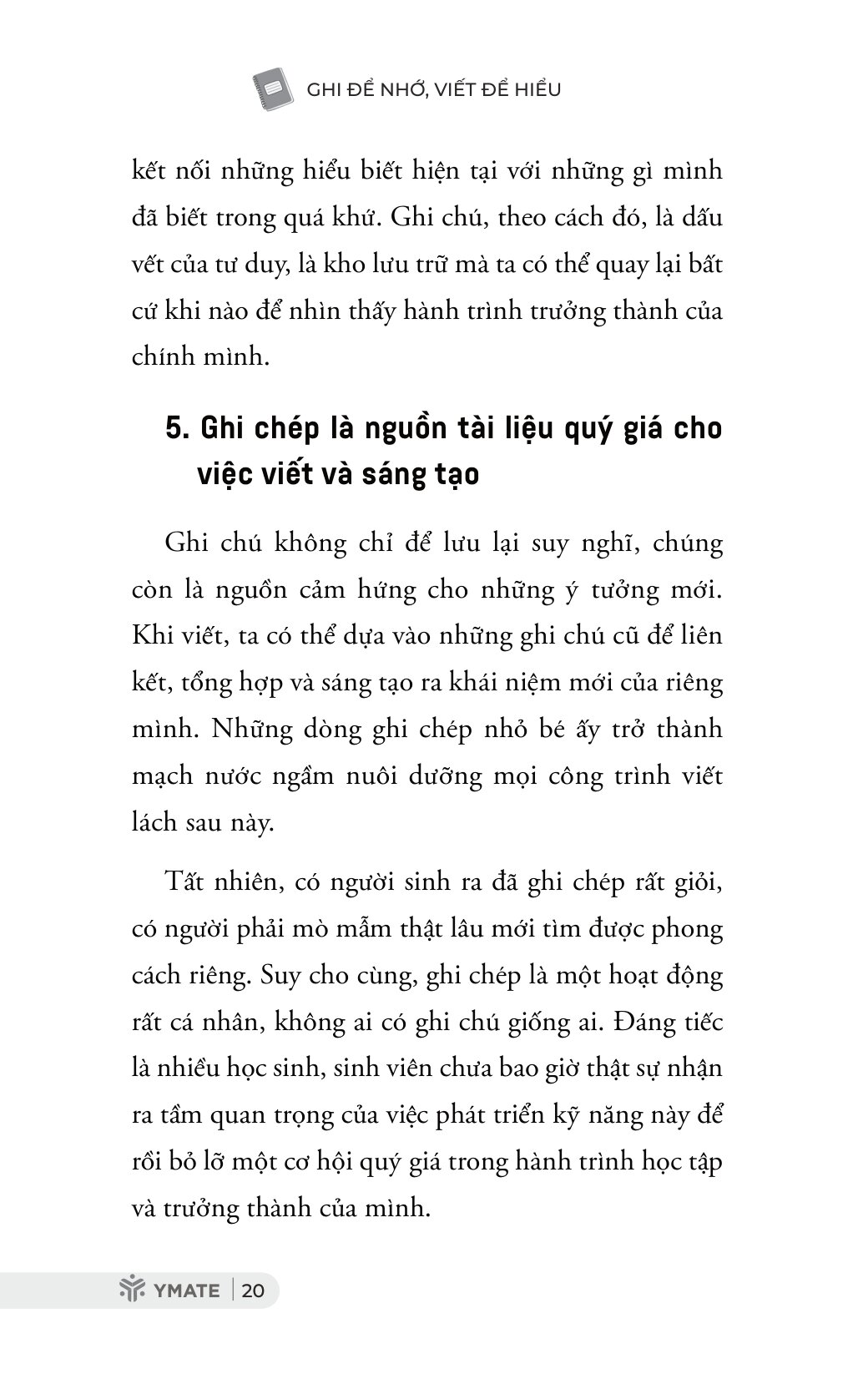 Ghi Để Nhớ, Viết Để Hiểu - Kích Hoạt Não Bộ Bằng Phương Pháp Ghi Chép Thông Minh