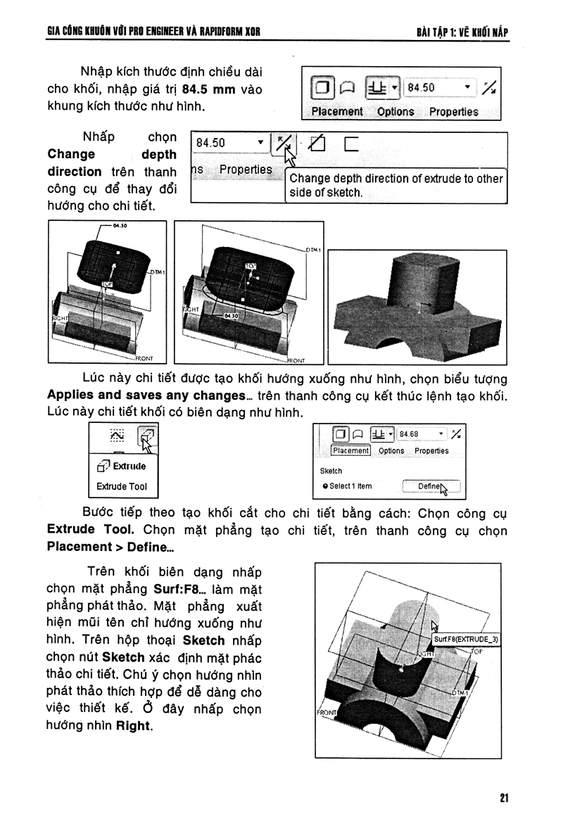 gia công khuôn với pro engineer & rapidform xor