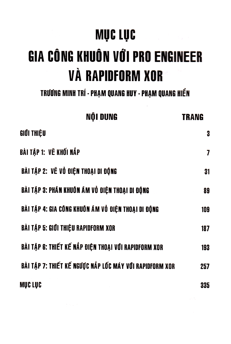 gia công khuôn với pro engineer & rapidform xor