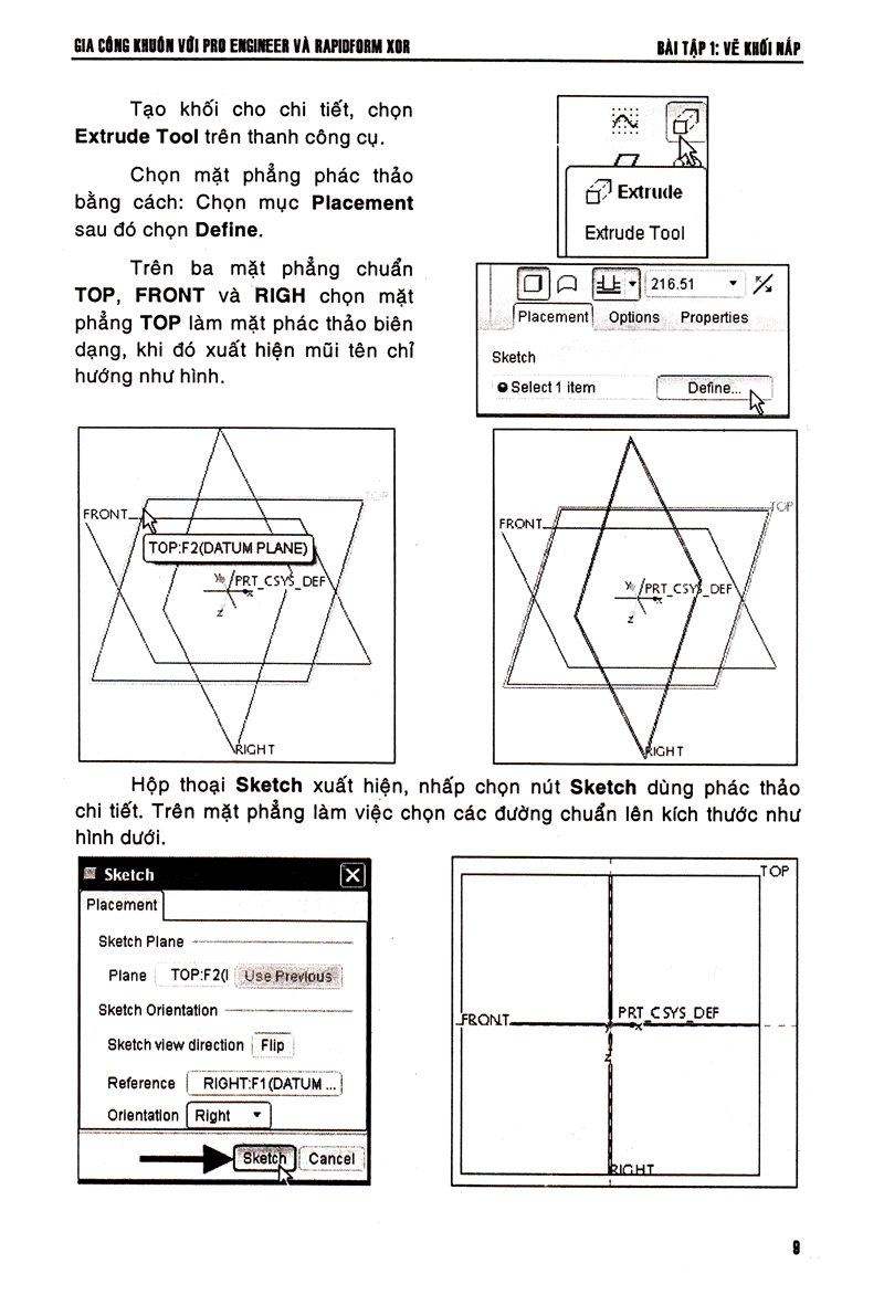 gia công khuôn với pro engineer & rapidform xor