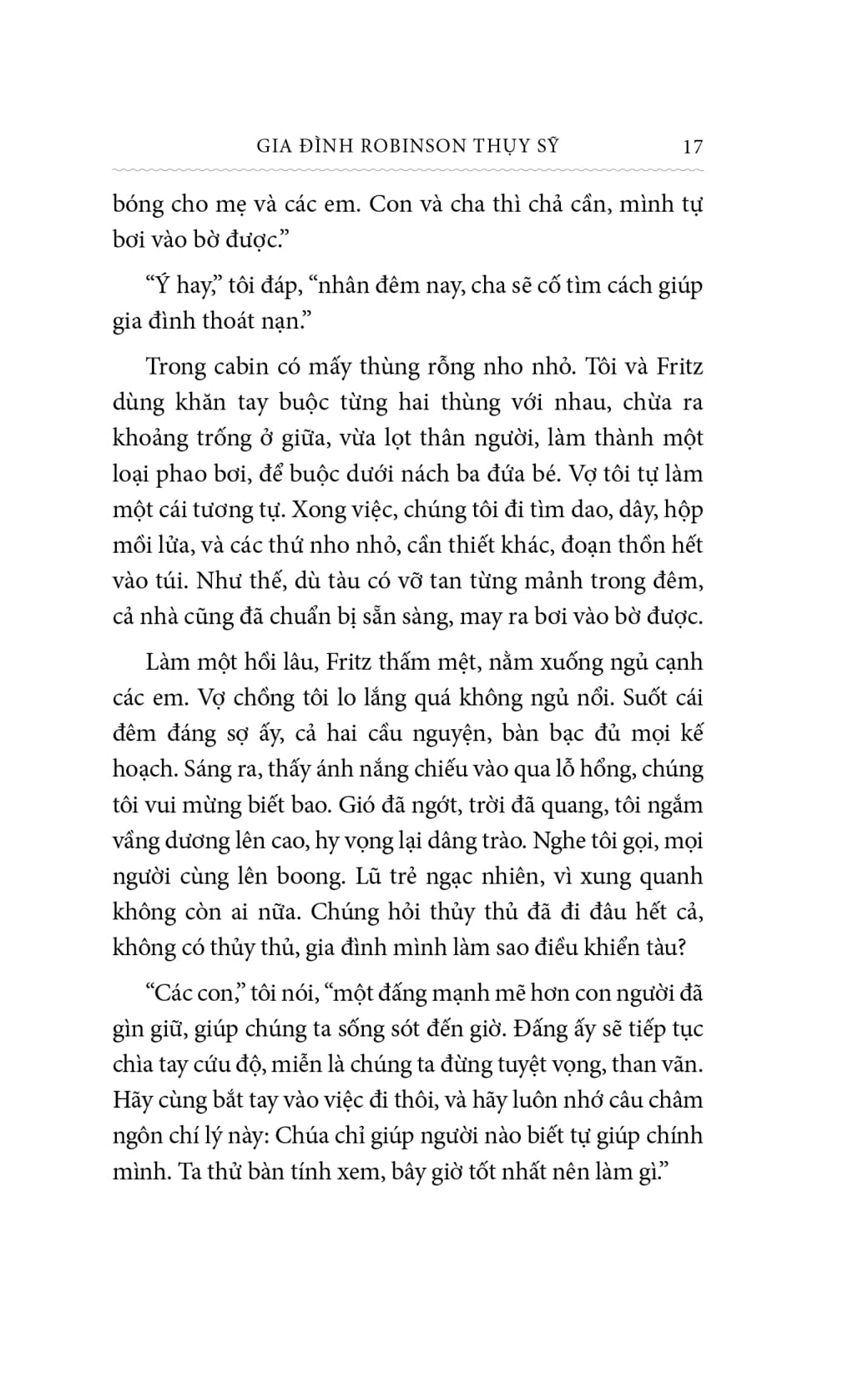 gia đình robinson thụy sỹ - bìa vải