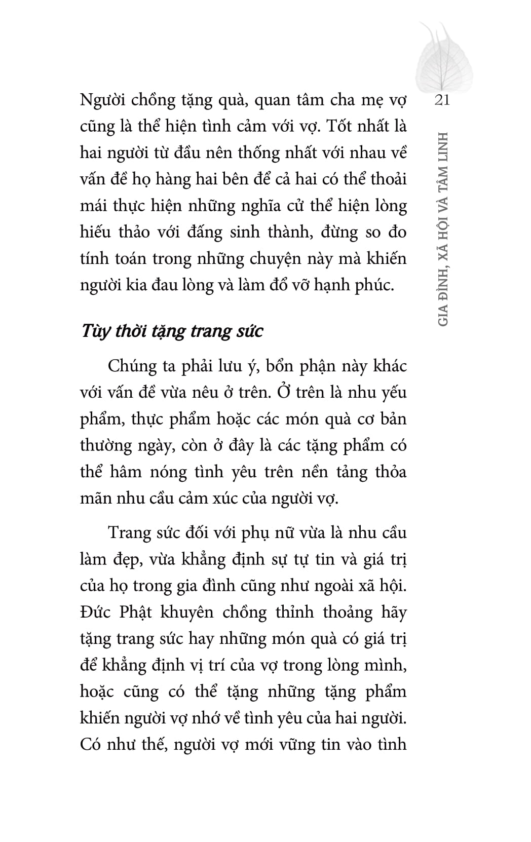 gia đình, xã hội và tâm linh