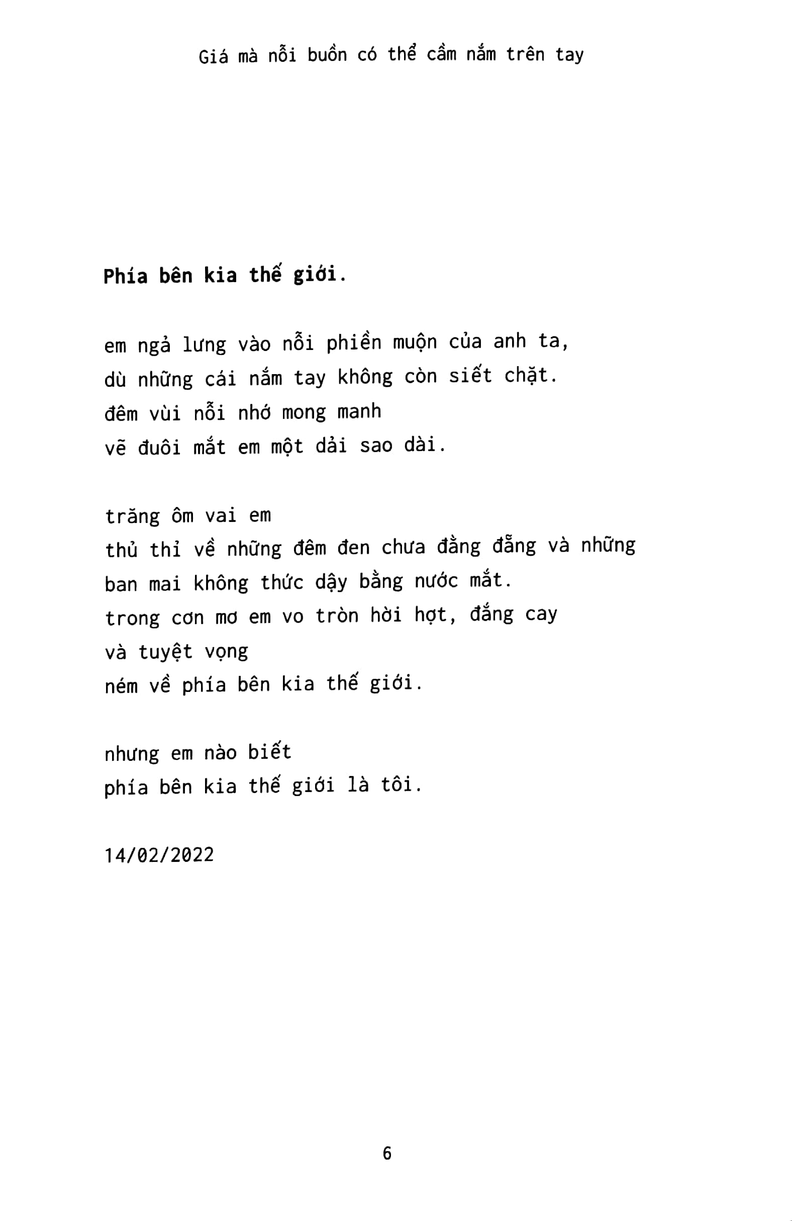 giá mà nỗi buồn có thể cầm nắm trên tay - tặng kèm 03 postcard