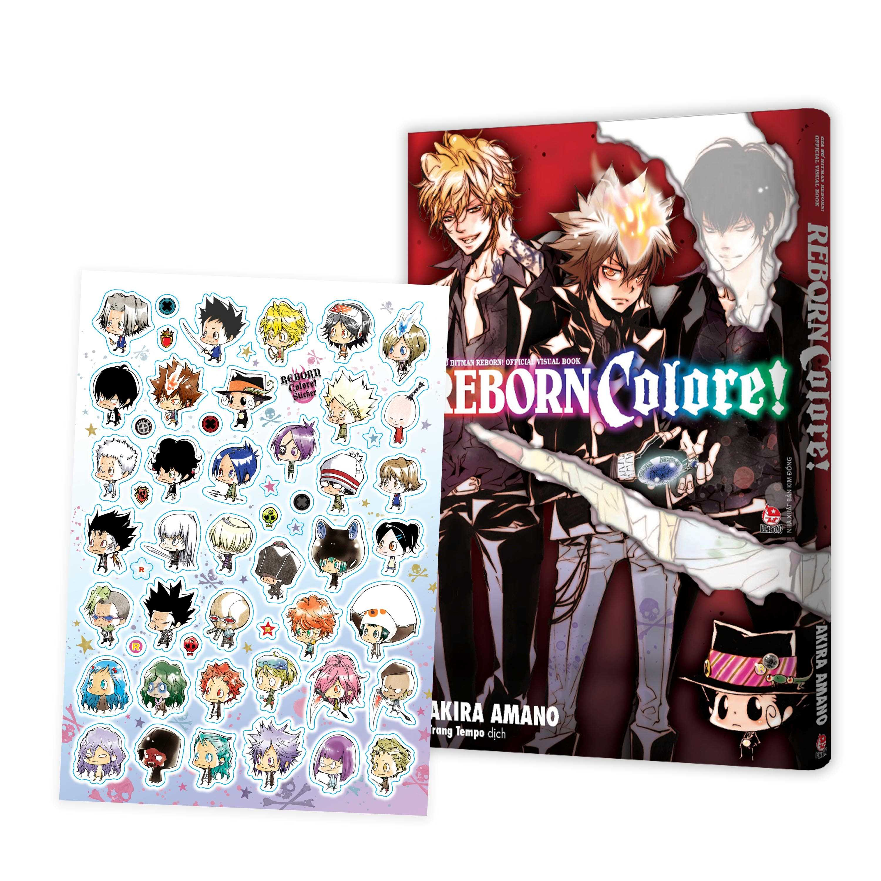 gia sư hitman reborn! official visual book - reborn colore! - tặng kèm sticker