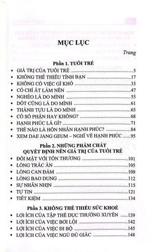 giá trị đích thực của tuổi trẻ