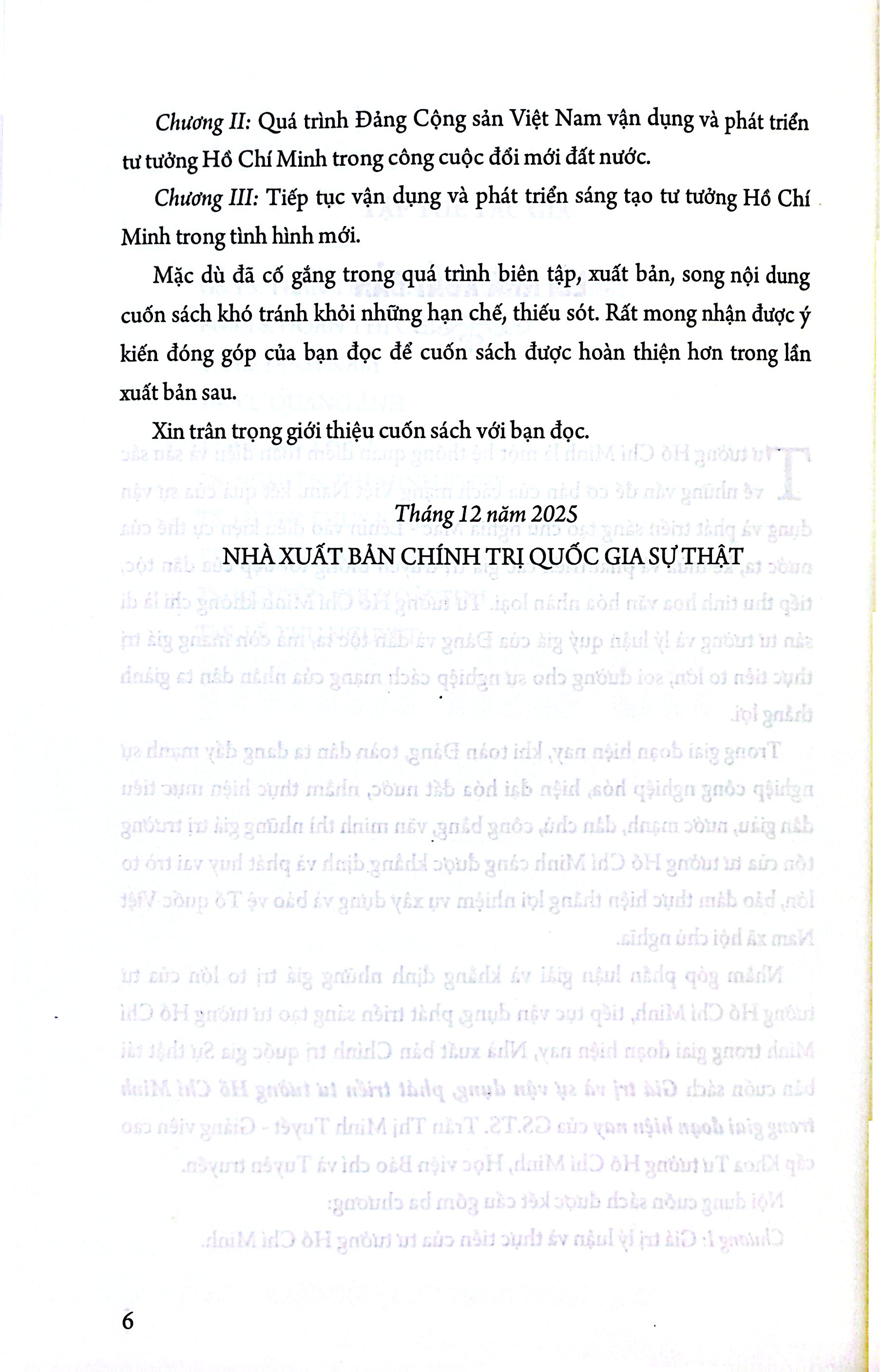 Giá Trị Và Sự Vận Dụng, Phát Triển Tư Tưởng Hồ Chí Minh Trong Giai Đoạn Hiện Nay