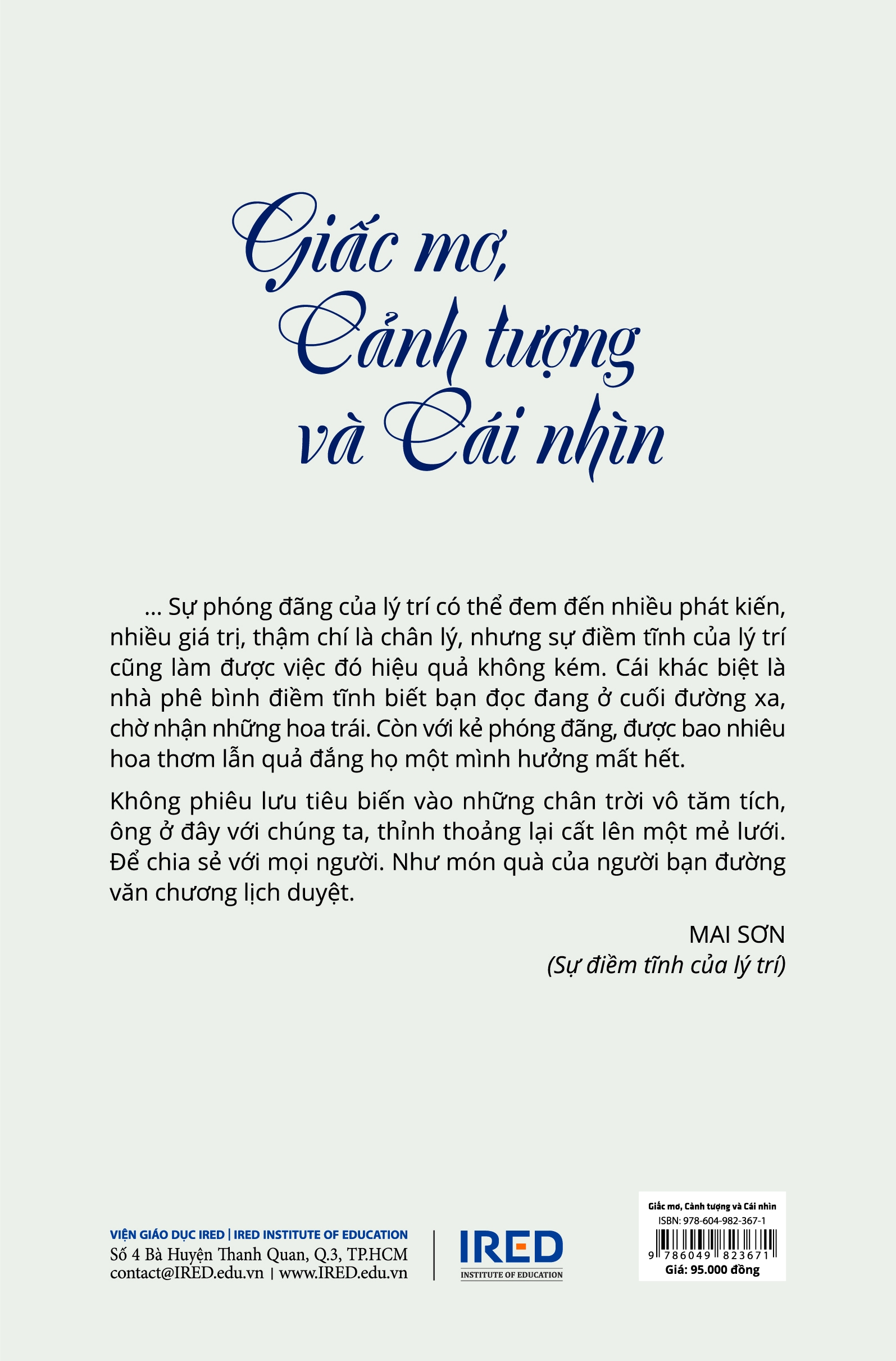 giấc mơ, cảnh tượng và cái nhìn