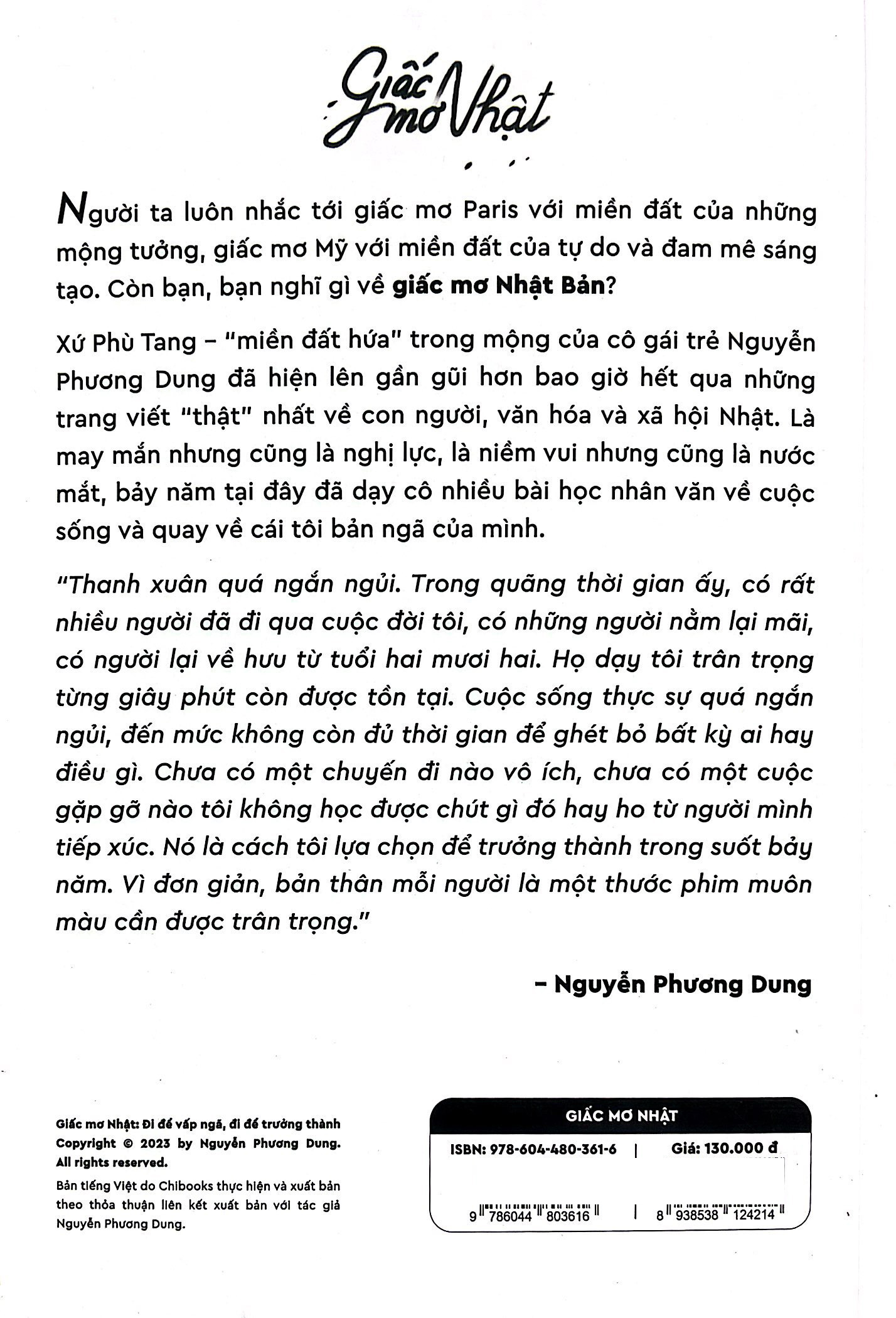 giấc mơ nhật - đi để vấp ngã, đi để trưởng thành