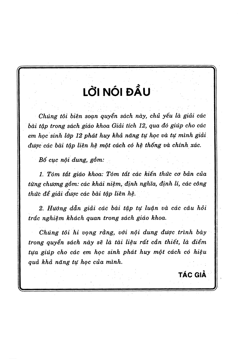 giải bài tập đại số - giải tích 12