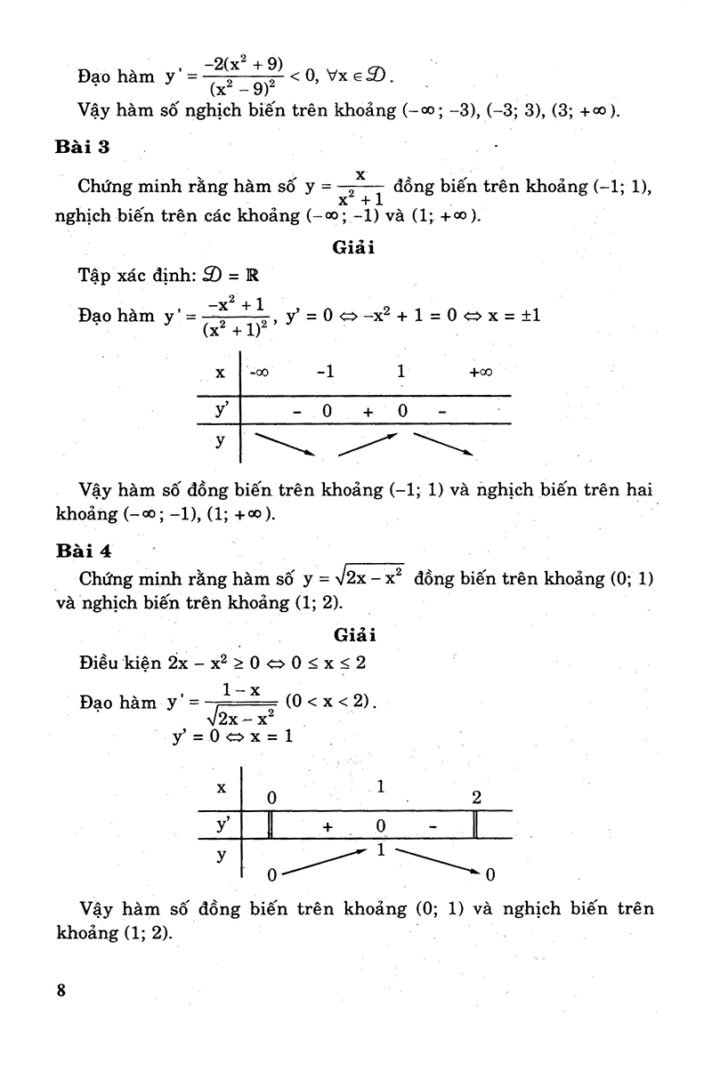 giải bài tập đại số - giải tích 12