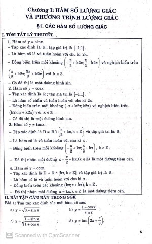 giải bài tập đại số và giải tích lớp 11 (chương trình nâng cao)