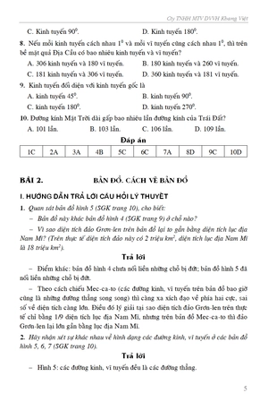 giải bài tập địa lí 6