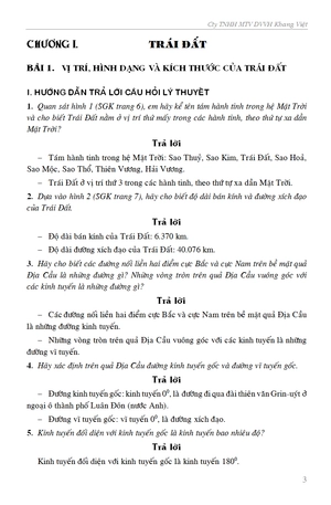 giải bài tập địa lí 6