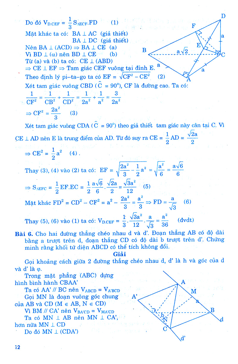 giải bài tập hình học lớp 12 (chương trình chuẩn)