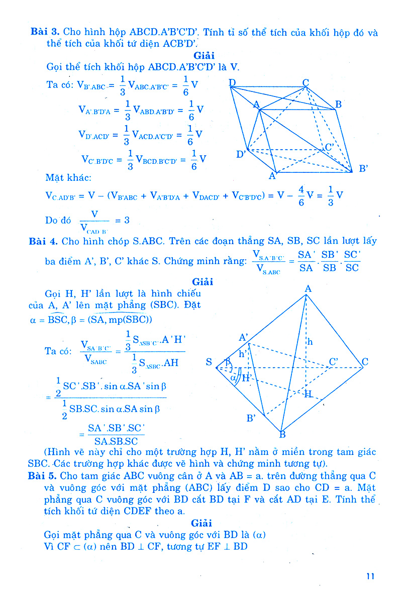 giải bài tập hình học lớp 12 (chương trình chuẩn)