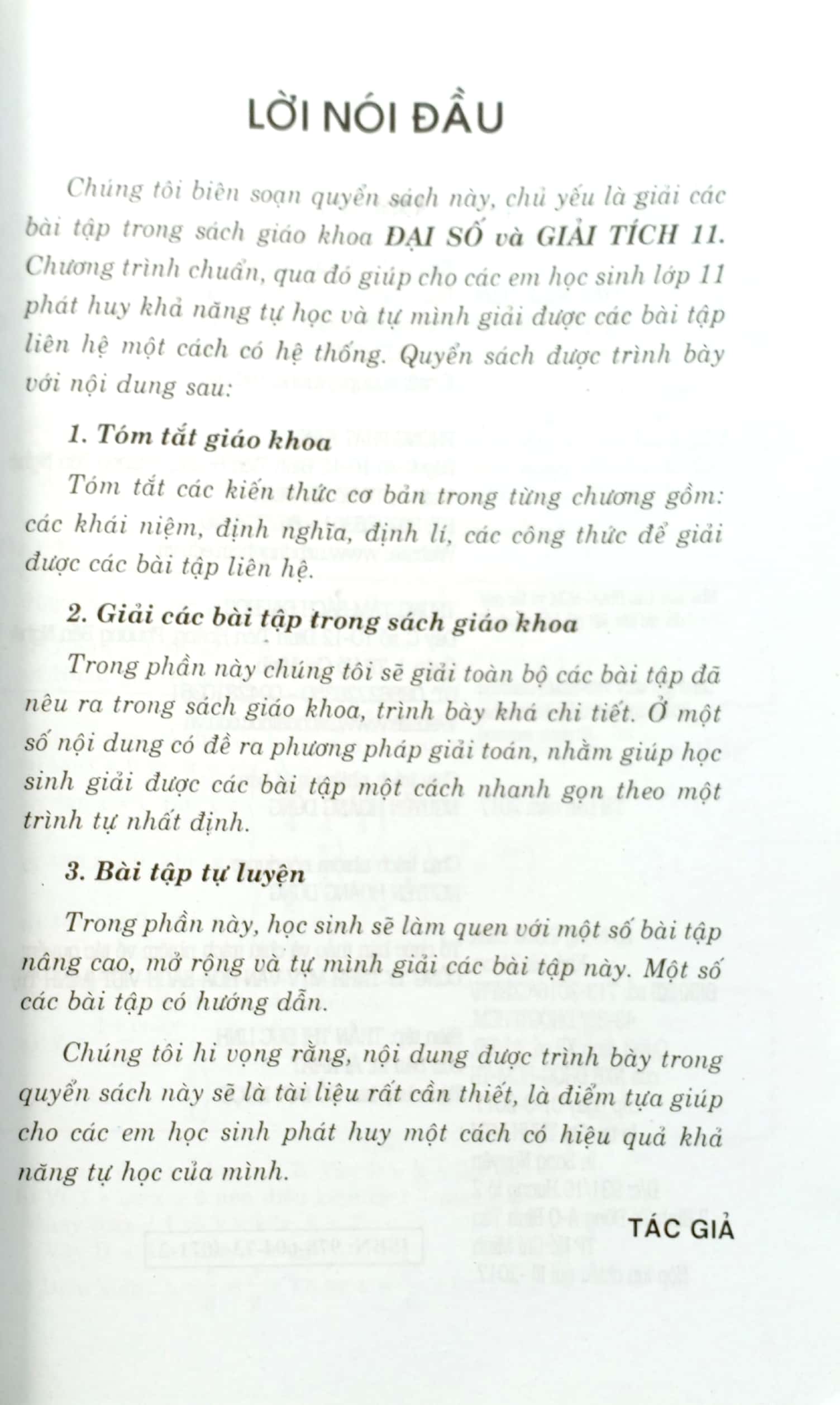 giải bài tập toán 11 - đại số giải tích