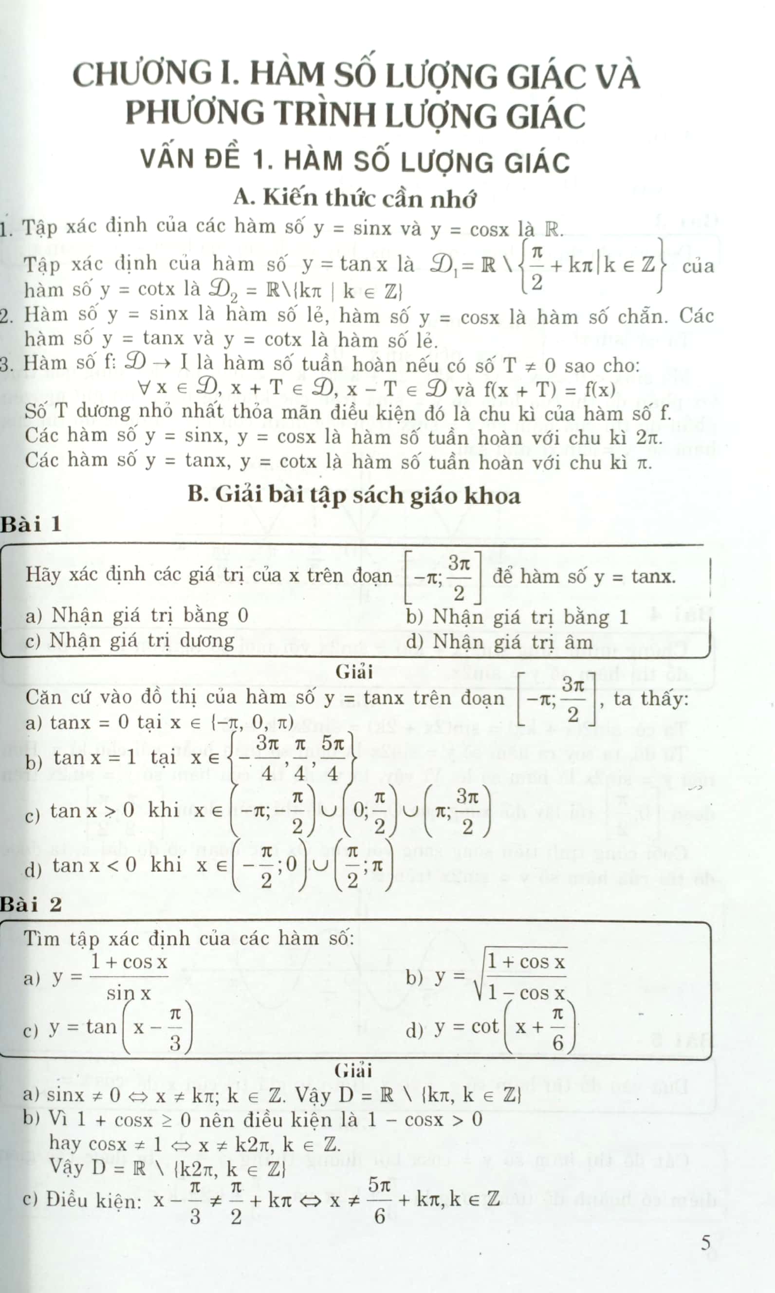 giải bài tập toán 11 - đại số giải tích