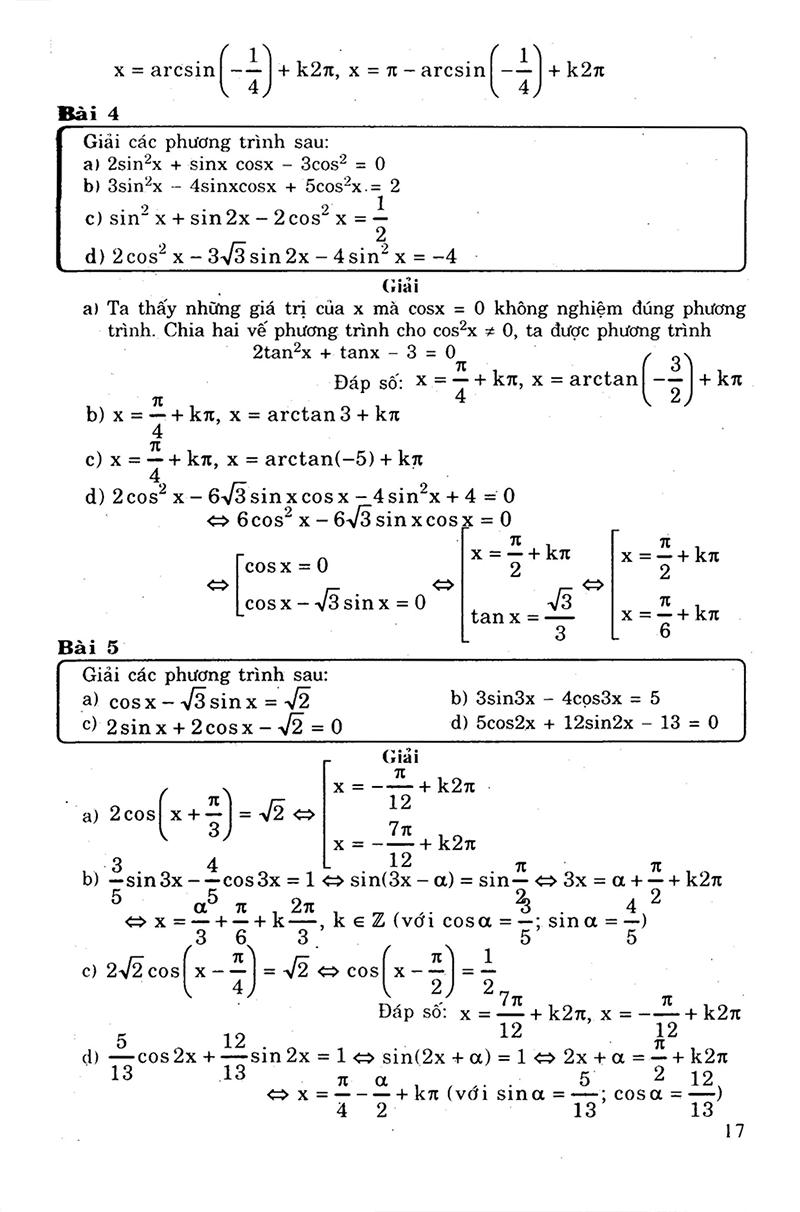 giải bài tập toán đại số - giải tích 11