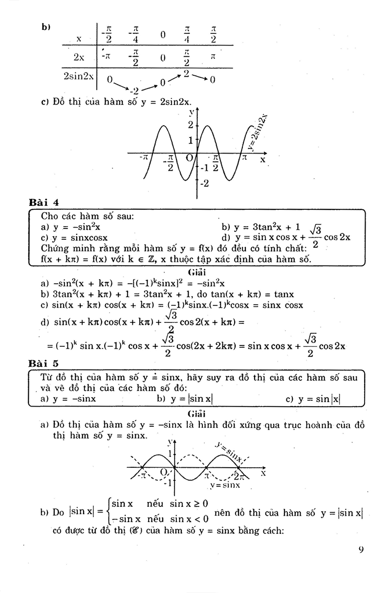 giải bài tập toán đại số - giải tích 11
