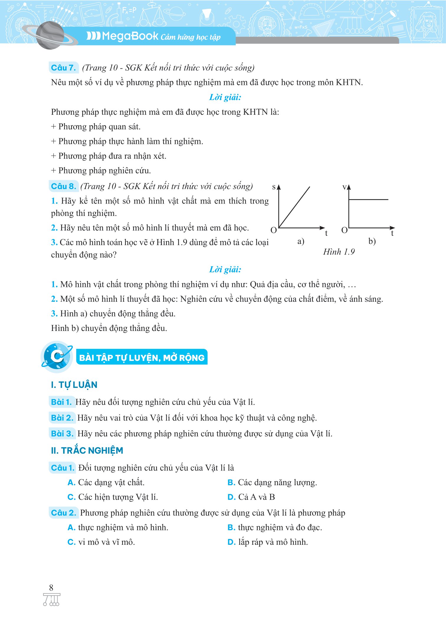 giải bài tập và học tốt vật lý 10