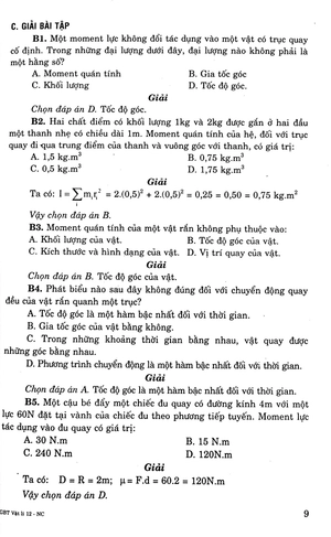 giải bài tập vật lí 12 nâng cao