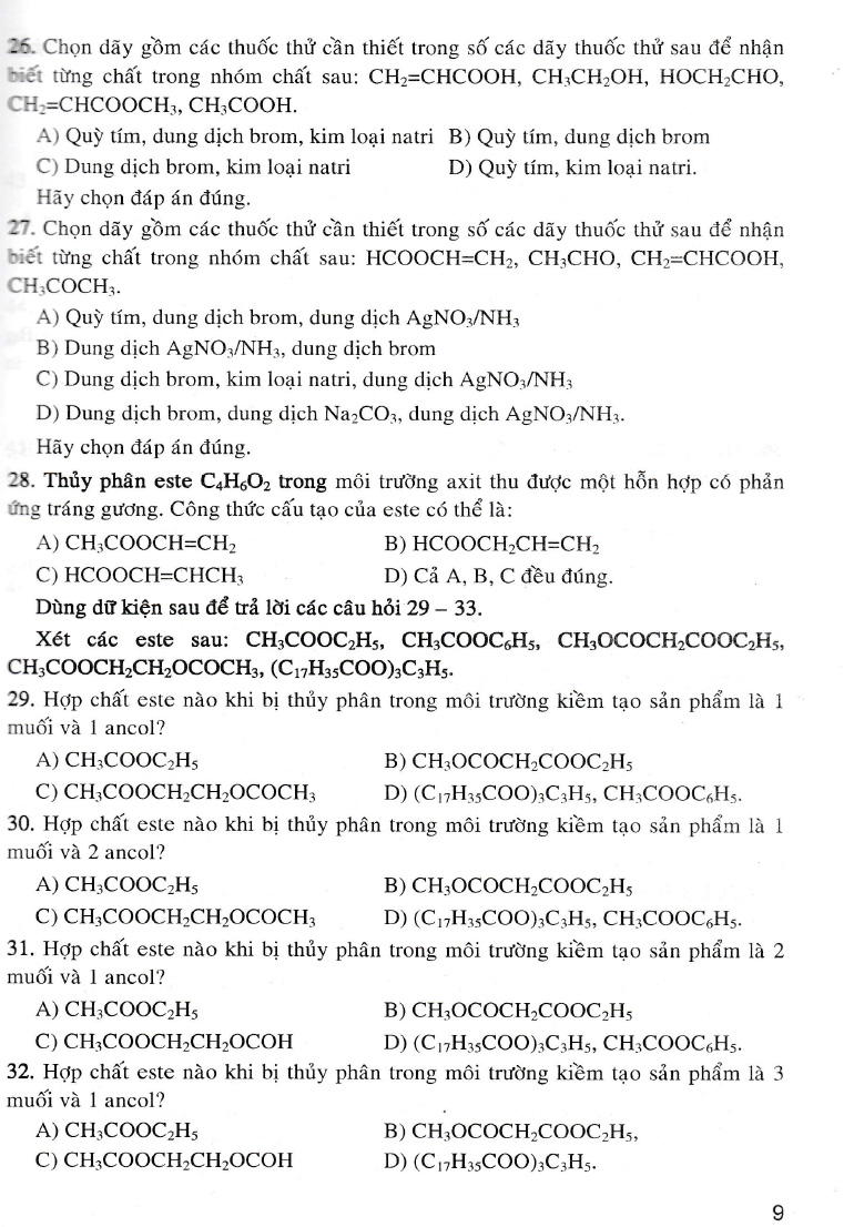 giải chi tiết câu hỏi trắc nghiệm khách quan hóa học 12