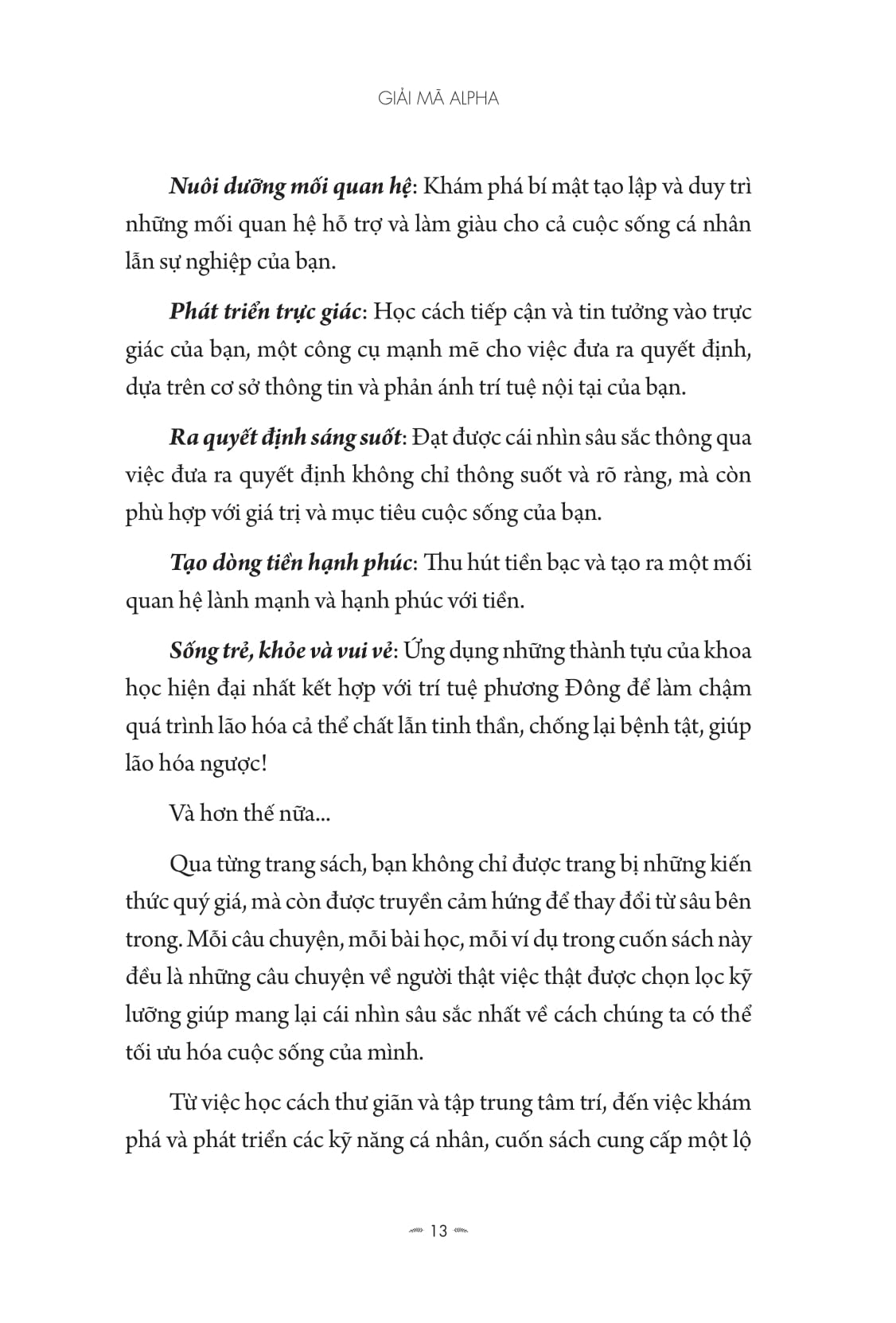 giải mã alpha - biến đổi cuộc sống, sức khỏe và kinh doanh