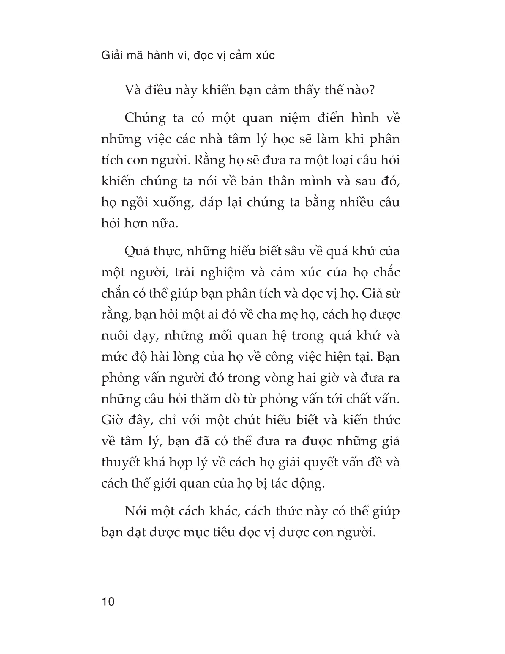 giải mã hành vi đọc vị cảm xúc