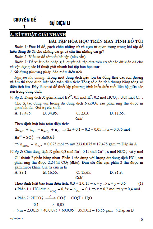 giải nhanh bằng máy tính bỏ túi môn hoá học 11 (dùng chung cho các bộ sgk hiện hành)