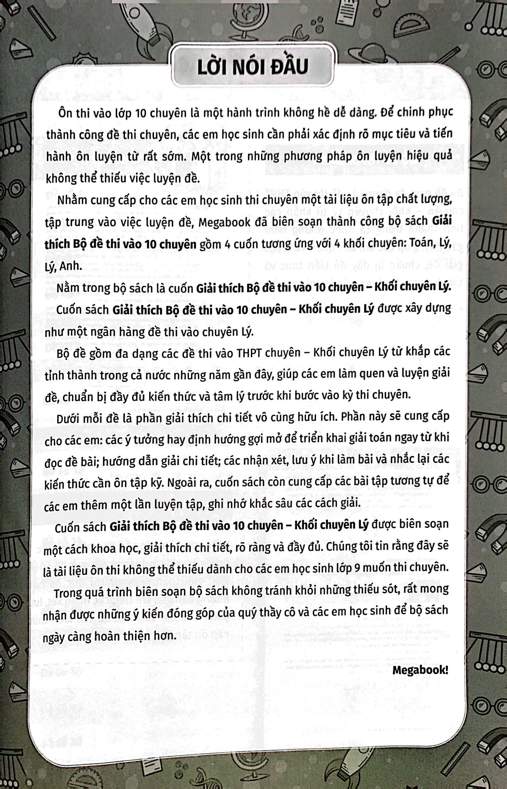 giải thích bộ đề thi vào 10 chuyên - khối chuyên lý