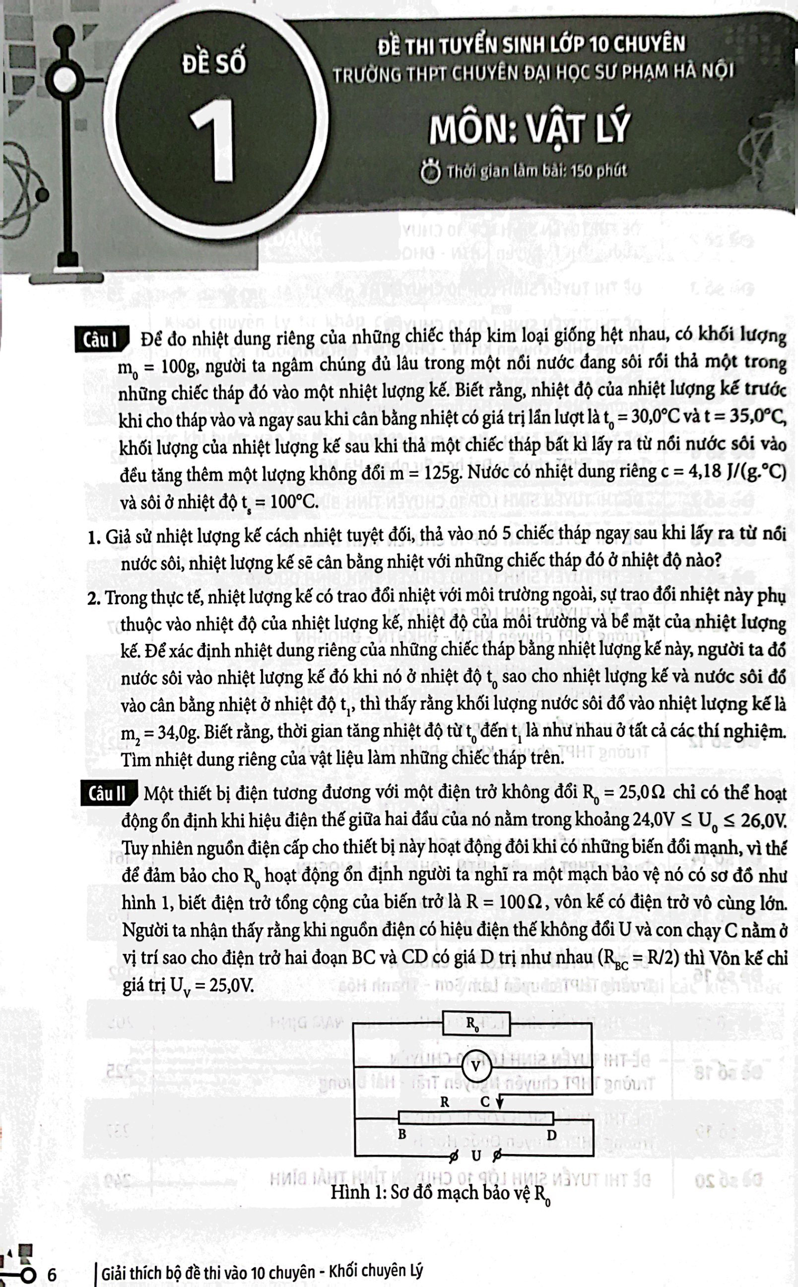 giải thích bộ đề thi vào 10 chuyên - khối chuyên lý