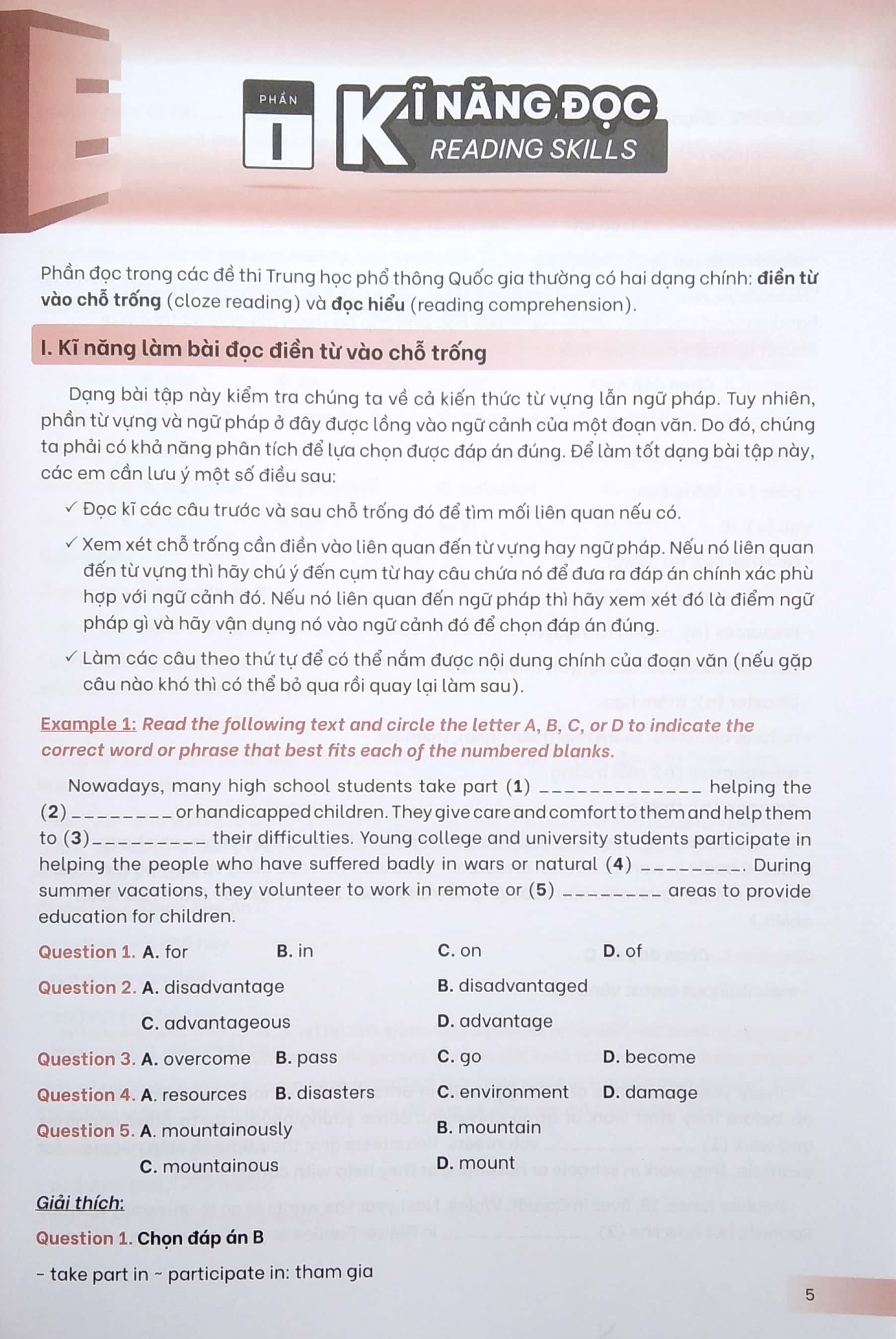 giải thích chuyên sâu - bài đọc hiểu và từ vựng tiếng anh