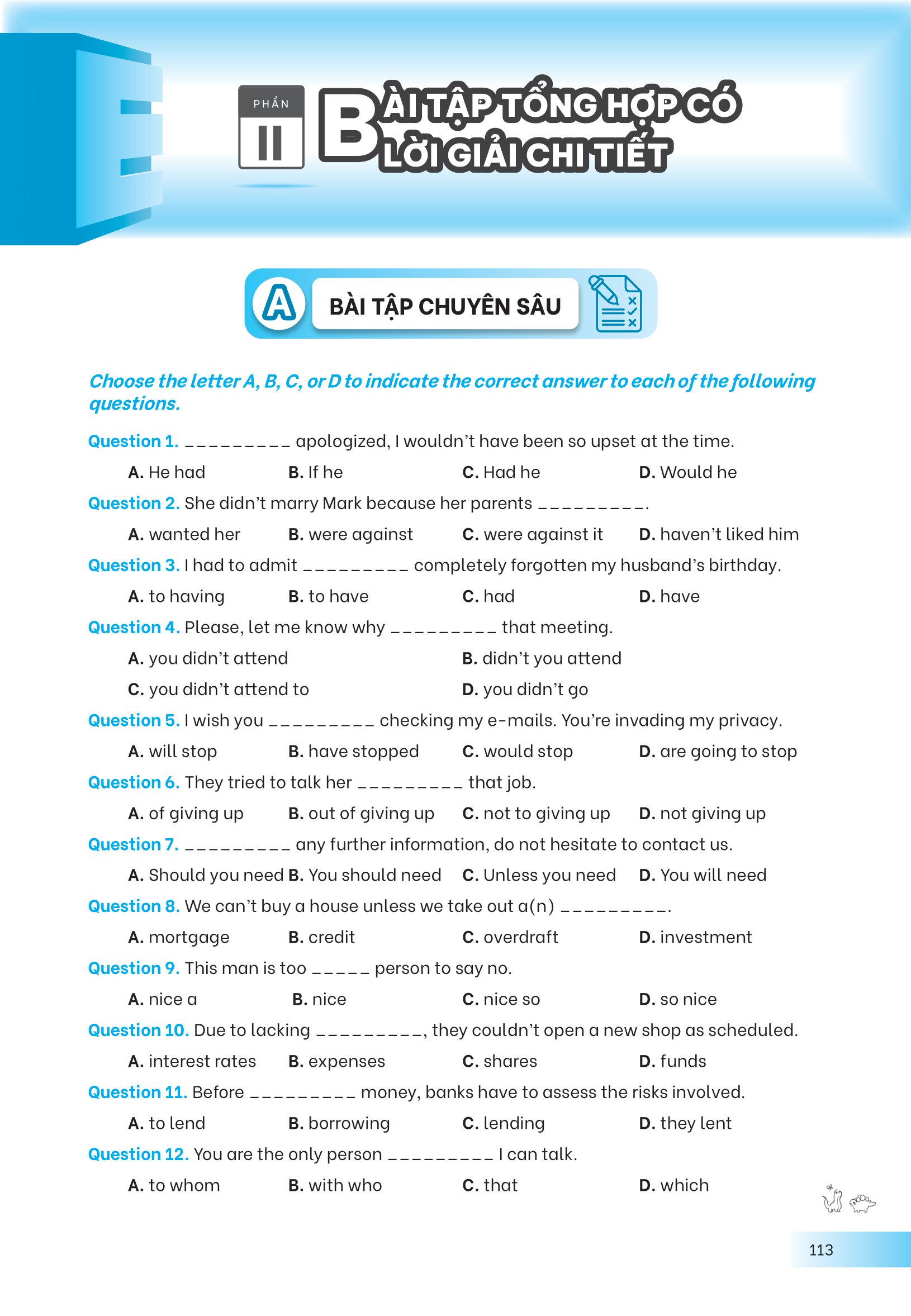 giải thích chuyên sâu - bài tập nâng cao ngữ pháp tiếng anh theo chủ đề